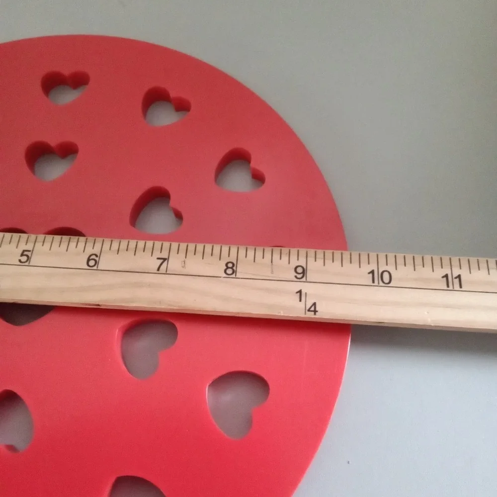 Red Heart Pie Crust Cutter Decorative Pastry Dough Stencil Valentine Baking Tool